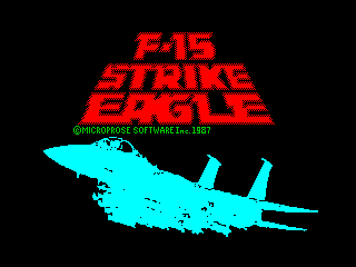 F-15 Strike Eagle title screen for ZX Spectrum